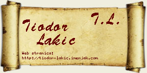 Tiodor Lakić vizit kartica